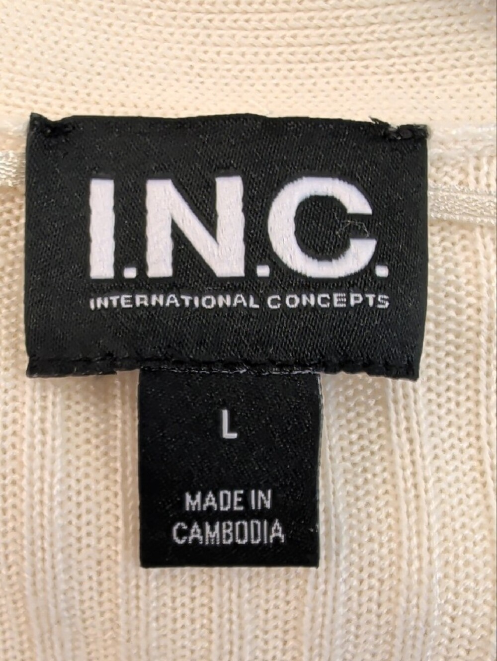 INC Int’l Concepts Cream Longline Cardigan Size L NWT Lightweight Rayon Duster - Picture 9 of 13